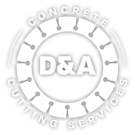 D & A Concrete Cutting Services Logo White